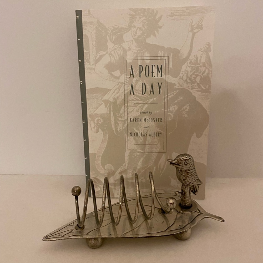 Silver Tone Bird Letter Holder